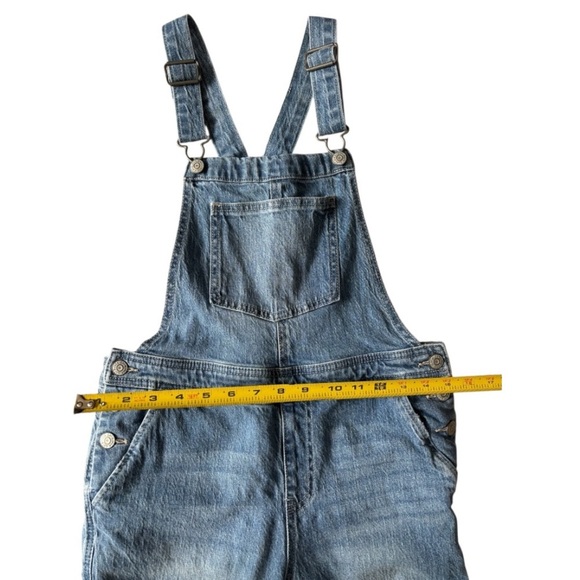 Cat & Jack Unisex Kids Distressed Blue Denim Bib Straight Overalls Size XL (14) - Picture 11 of 13